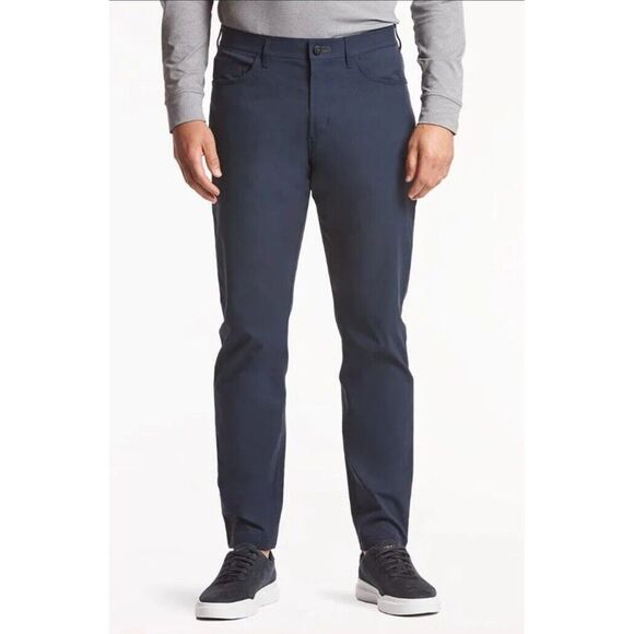 Public Rec Pants Dealmaker/Workday 2.0 Mens 34/34 Navy Blue Cropped Tapered - Picture 2 of 11